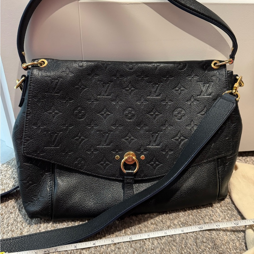 Louis Vuitton Black Leather Blanche Empreinte
